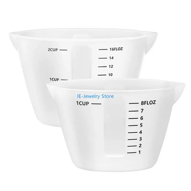 

W8KF Silicone Measuring Cups for Acrylic Paint Pouring Cup Making Nonstick Reusable