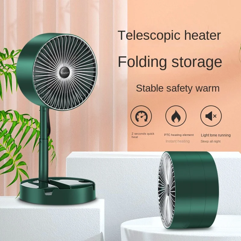 Mini ventilador plegable telescópico para el hogar, calentadores eléctricos portátiles, prácticos, de almacenamiento