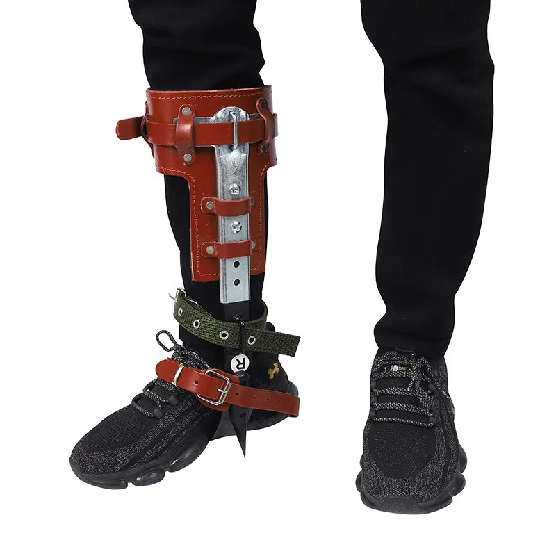 Cowhide Adjustable Tree Climbing Tool Foot Tie Iron Outdoor Picking Tool Foot Buckle Multifunctional Garden Hand Tools