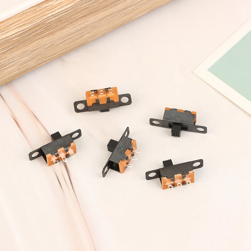 20Pcs 5V 0.3A Mini Size Black SPDT Slide Switch For Small DIY Power Electronic 3Pin 1P2T Slide Switch Toggle Switch