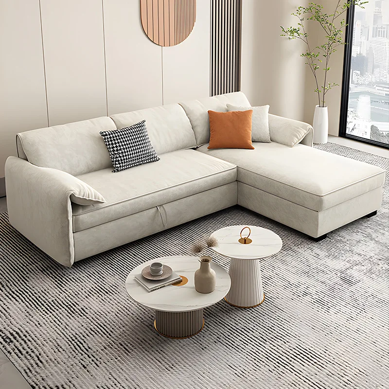 Technology flannel elephant ears multi-functional dual-purpose living room princess sofa bed variable bed sofa