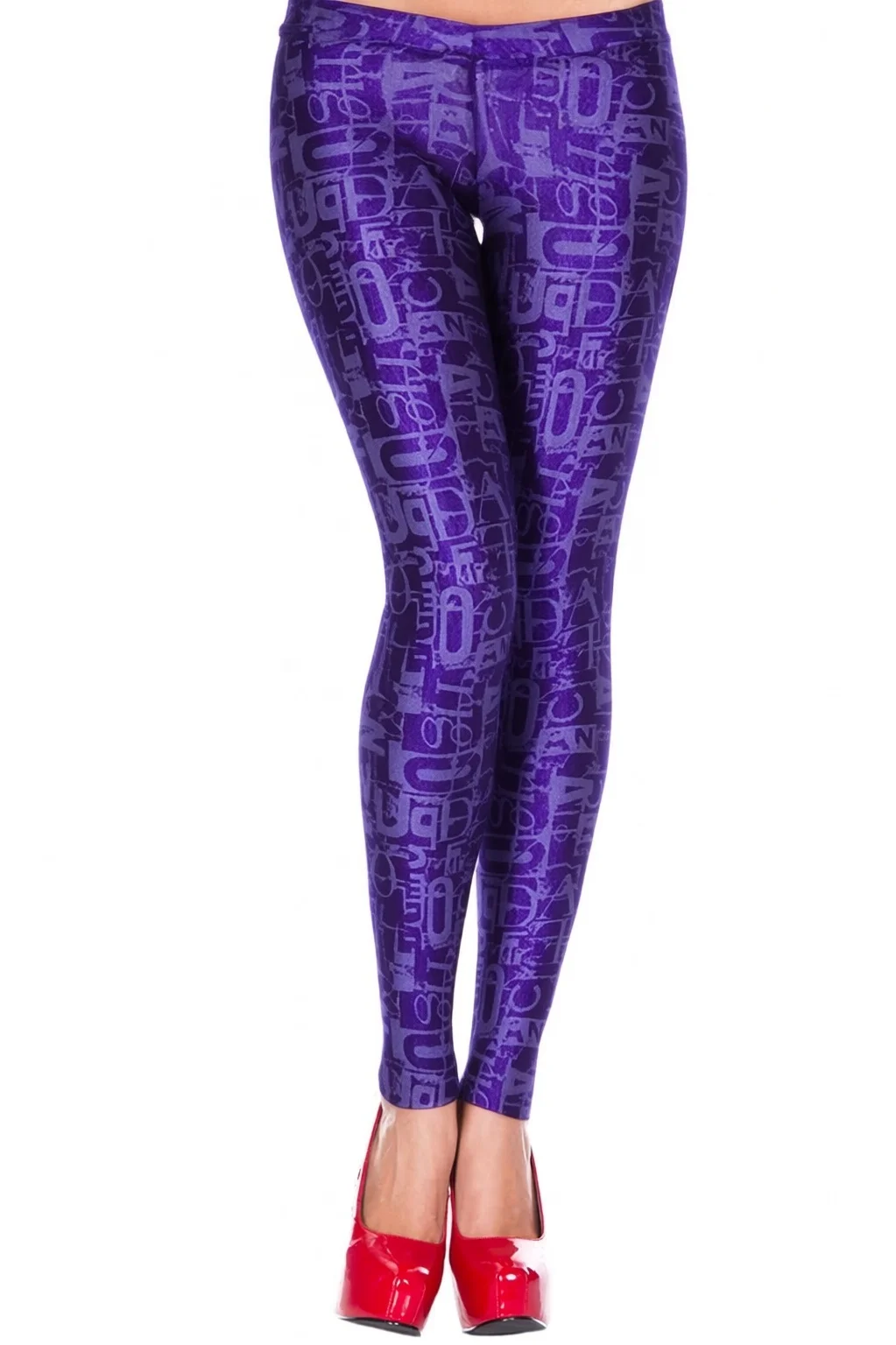 Damen Glänzende Metallic-Sportleggings Leuchtende Bleistifthose Fitness-Mode Jeggings Bonbonfarbene Hosen – Detail 1