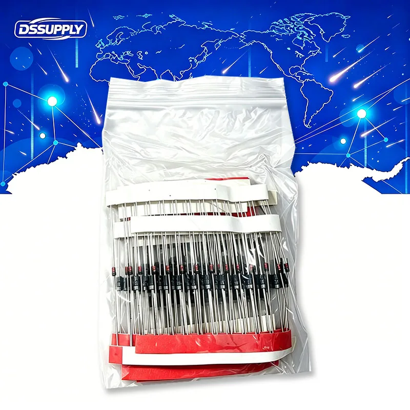 8 Values Fast Switching Schottky Diode 100PCS 1N4148 1N4007 1N5819 1N5399 1N5408 1N5822 FR107 FR207 Electronic Component Kit Set