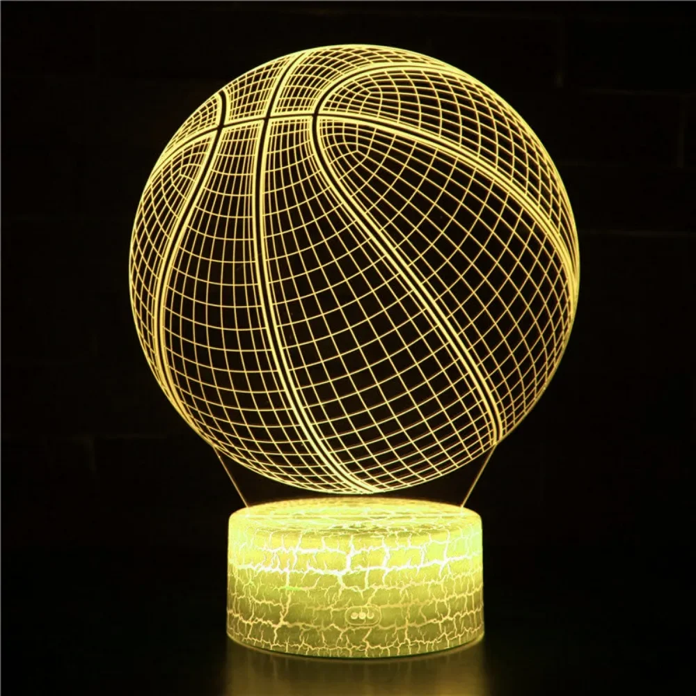 Nighdn LED Night Lights Basketball 3D Illusion Table Lamp 7 Colors Changing Bedroom Decoration Birthday Gift for Kids Teen Boys