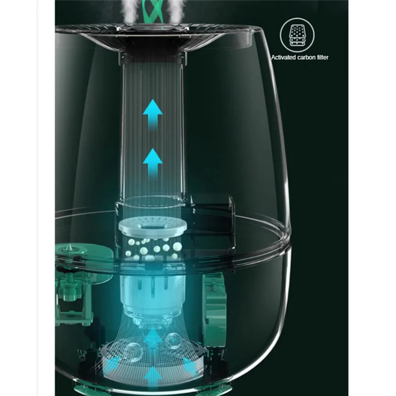 더블 스프레이 대용량 가습기, 가정용 미니 데스크탑 가습기, 침실 홈 오피스 EU 플러그, 6.8L, 280ML