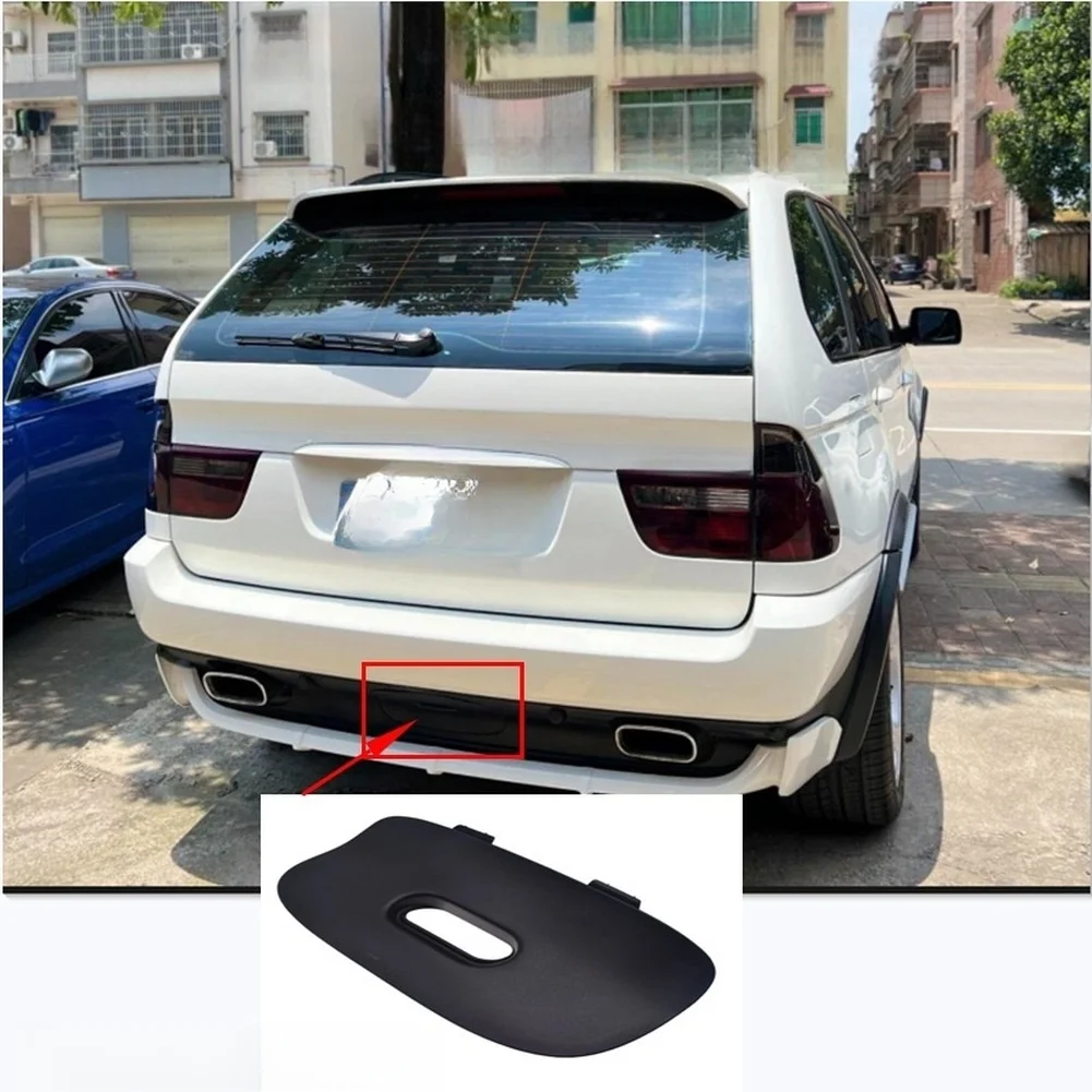 1Pcs Car Rear Bumper Tow Hook Cover 51128402327 For BMW For X5 For E53 Models ABS Plastic Bumper Trim Covers Replacement