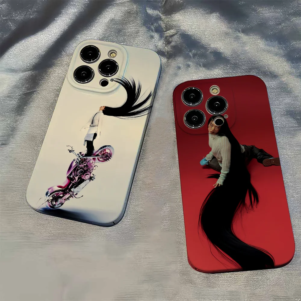 Singer A-Audrey Nuna-funda de teléfono trench para iPhone 17 14 Pro Max 16 13 12 Mini 11 15 Plus, carcasa de película dura HD brillante