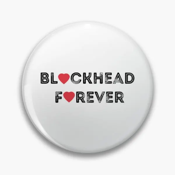 N K O T B Blockhead Forever  Soft Button Pin Cute Fashion Cartoon Brooch Metal Funny Lover Jewelry Badge Women Clothes Decor