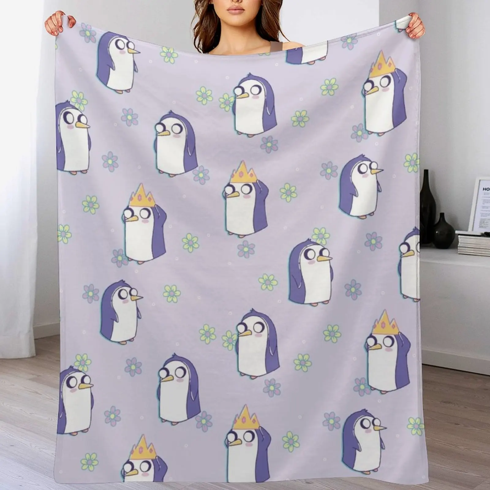 

Gunter (Adventure Time) Throw Blanket Sofa Quilt Camping Blankets For Sofas Winter beds Blankets