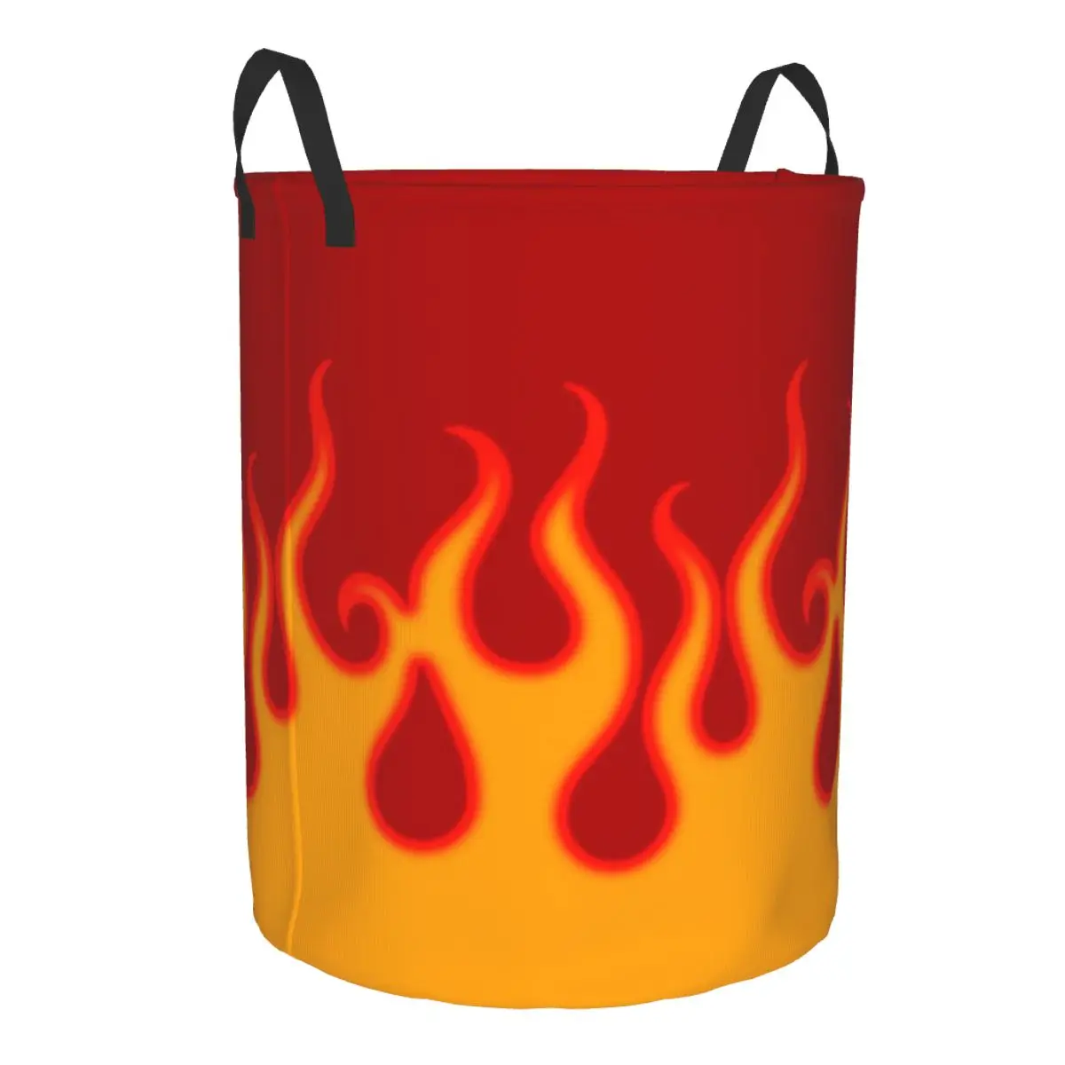 Red Hot Fire Racing Flames Laundry Basket Collapsible Clothes Toy Hamper Storage Bin for Kids Nursery