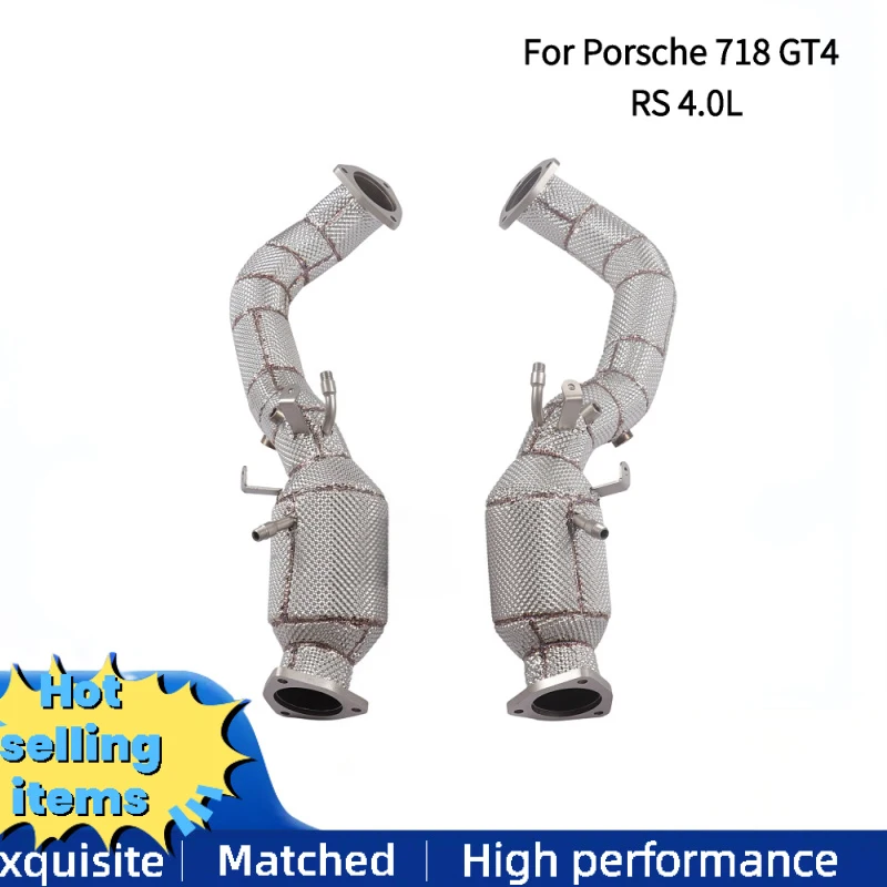 

Auto Parts Exhaust Pipe Head for Porsche 718 GT4 RS 4.0L with OPF Exhaust Pipe Downpipe Catalytic Converter
