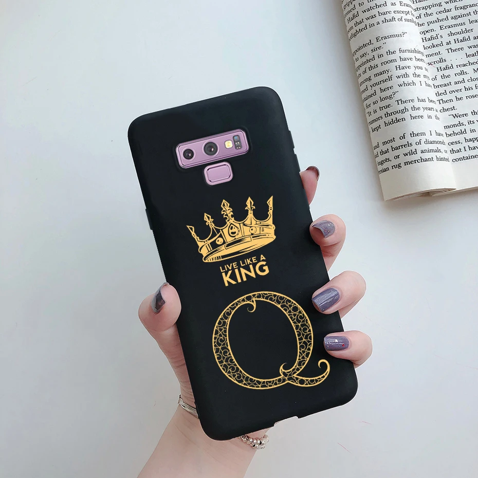 Cute Crown Letters Phone Case For Samsung Galaxy Note 9 Shockproof Protective Back Cover for Galaxy Note9 Silicone Bumper Case