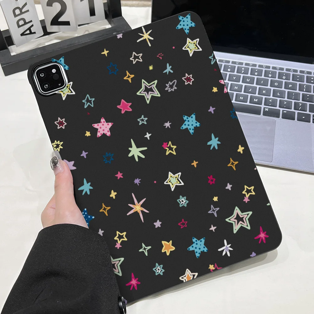 Y2K Sweet Cool Multi‑Color Star Tablet Protective Case For Apple iPad Air 11 2025 2026 Pro 12.9 13 10.5 Mini 2021 2024 Anti‑Slip