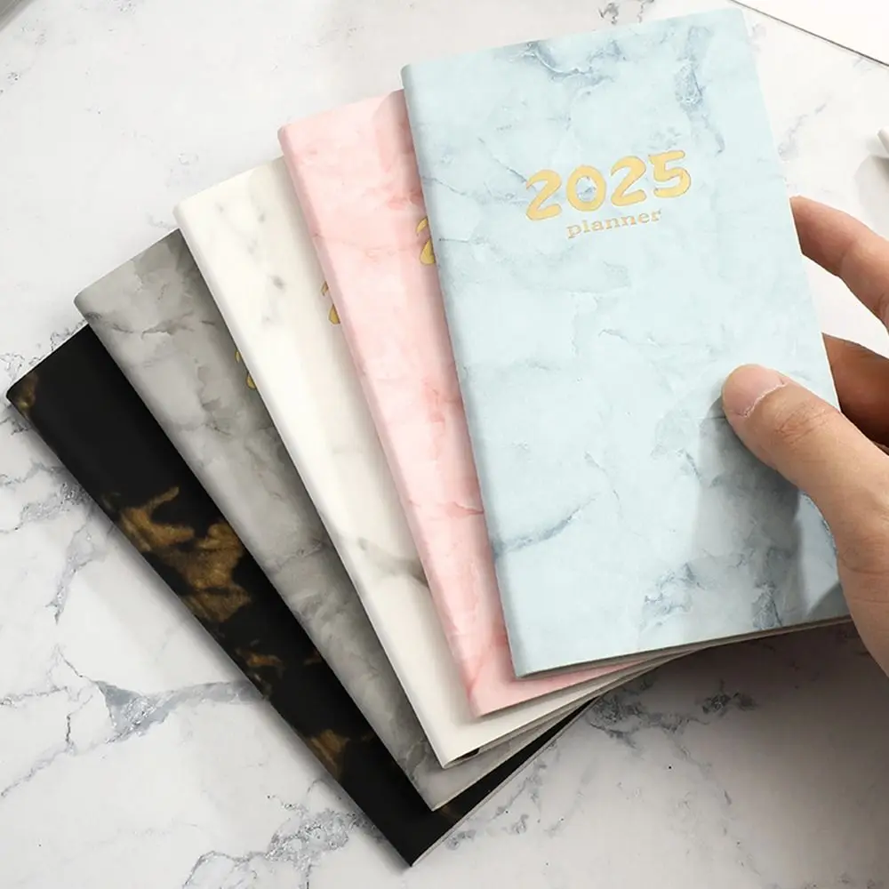 Professional Thick Paper 2025 Daily Planner Wear-resistant Soft Cover Lined Notebook Calendar Water-proof Agenda Notepad Women