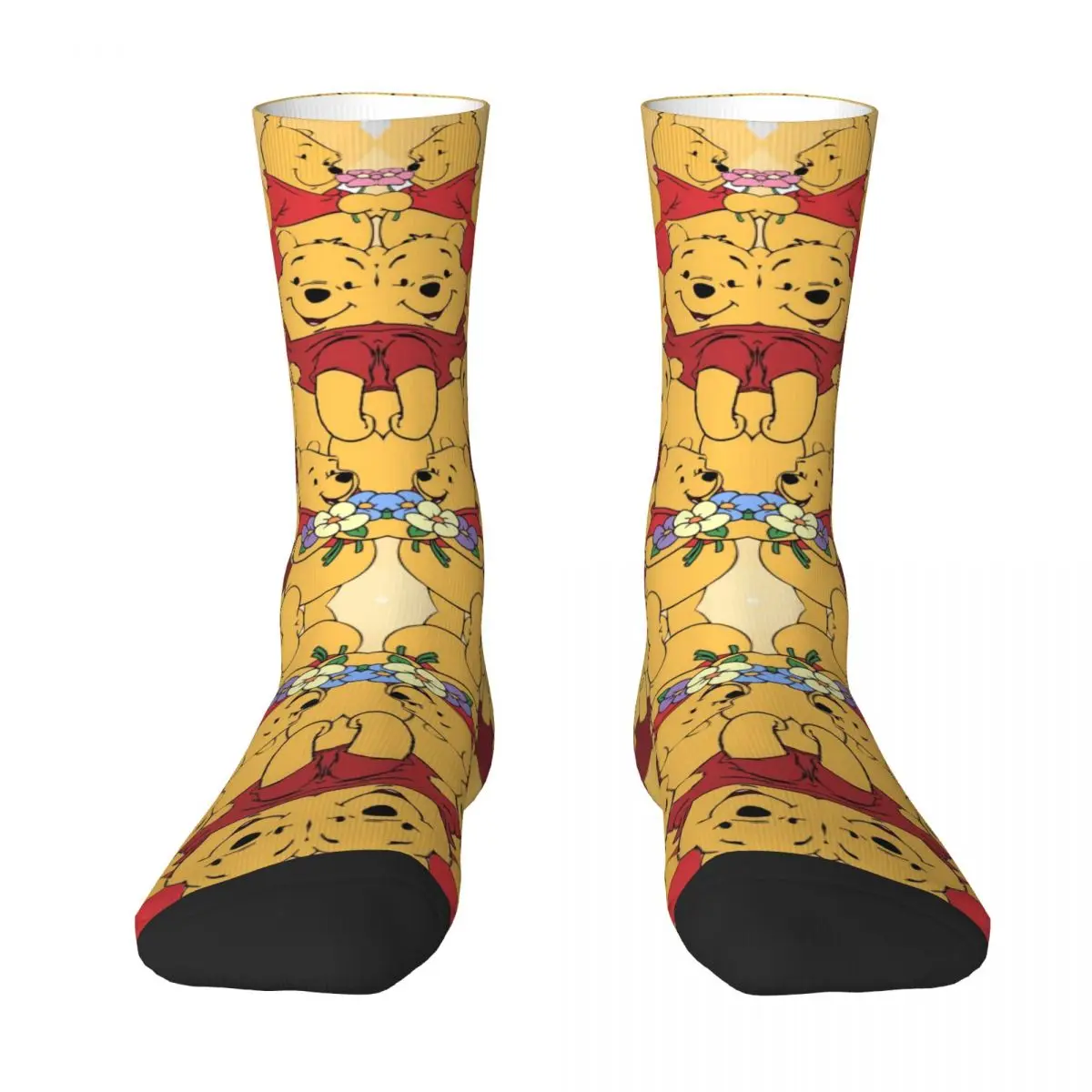 Pooh Bear Socks Leisure Stockings Autumn Anti Bacterial Men Socks Breathable Pattern Outdoor Sports Socks