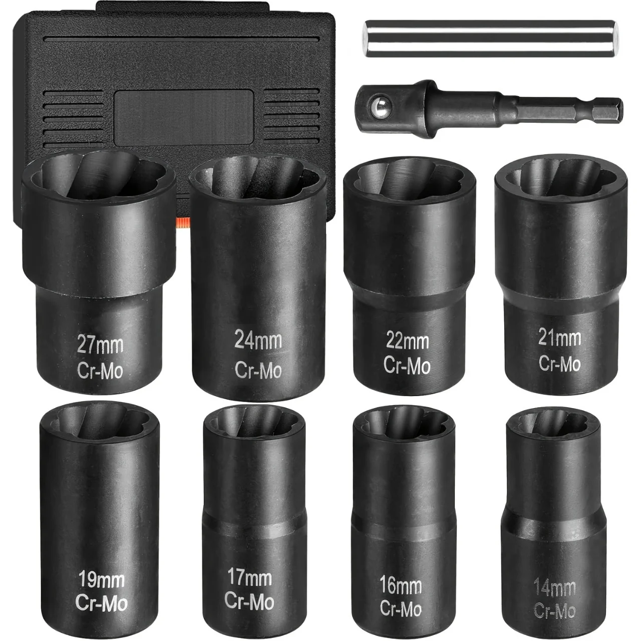 

Набор из 10 предметов для снятия колесных гаек, комплект для снятия секреток, ударный экстрактор болтов с приводом 1/2 дюйма, набор торцевых головок для легкого извлечения