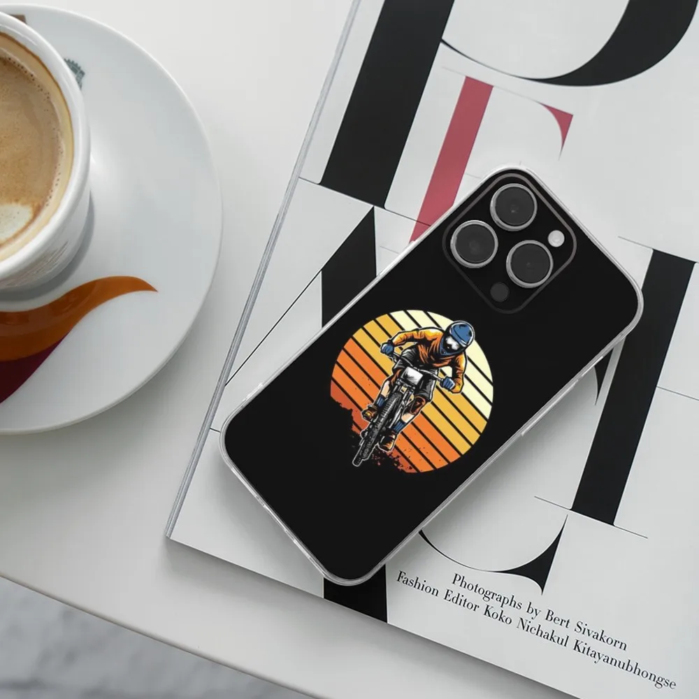 Capa de telefone esportiva para bicicleta, para iphone 16,15,14,13,12,11 plus, pro, max, zr,xs, x,7,8 plus, se, mini concha macia de silicone transparente