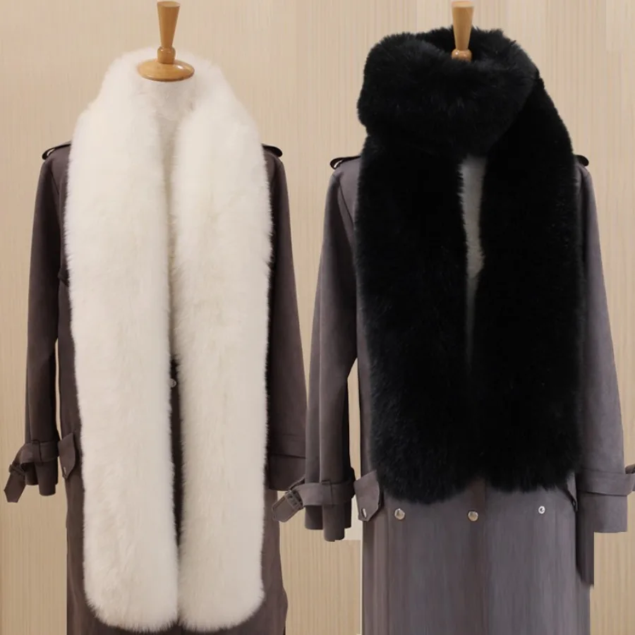 

Роскошный шарф из искусственного меха длиной 180 см, плюшевая зимняя теплая шаль, толстая пушистая мягкая женская накидка, элегантная уличная утеплитель для шеи, уютная мода