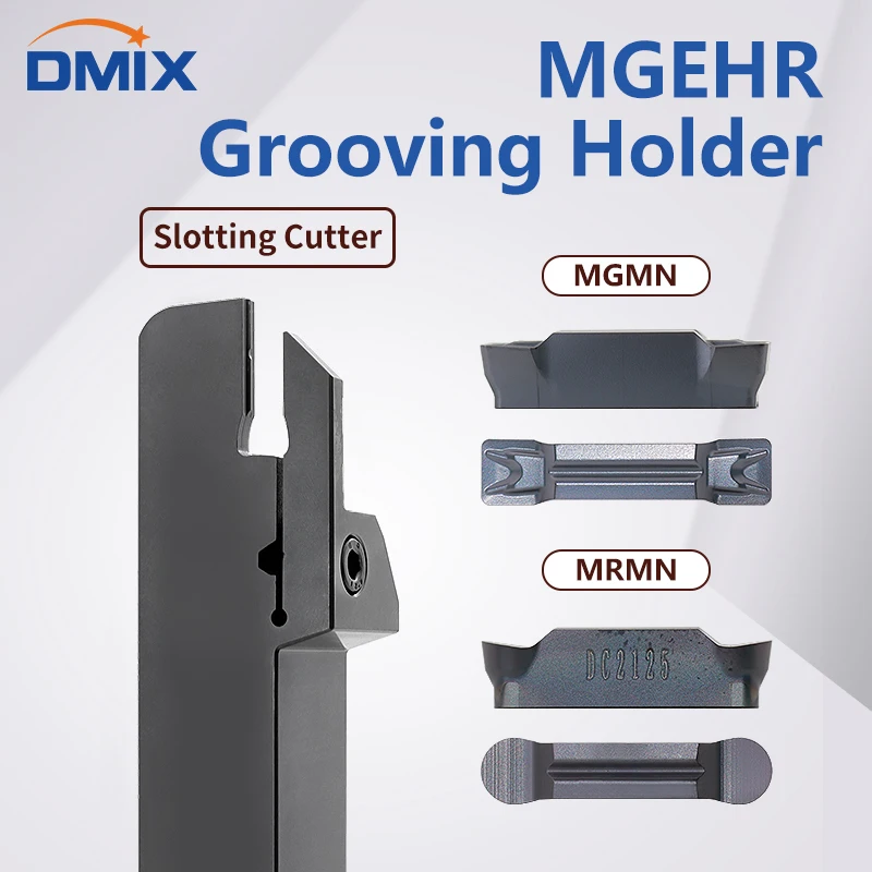 

DMIX MGEHR Lathe Grooving Tool Holder, Indexable Parting Cut-Off Tool, Hardened Steel External Turning Tool for Lathe Machining