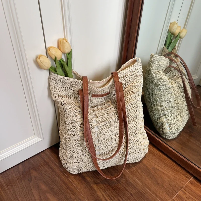 

Fabric Commuting Shoulder Bags Spring New Striped Ladies Bags on Sale 2025 Brand Large Capacity Versatile Women's Handbag