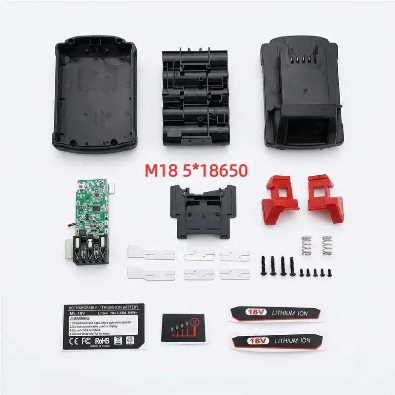 Reliable-For 18V Li- Battery Compatible 5X18650 Li- Battery Case Box BMS PCB Charging Protection Circuit Boa