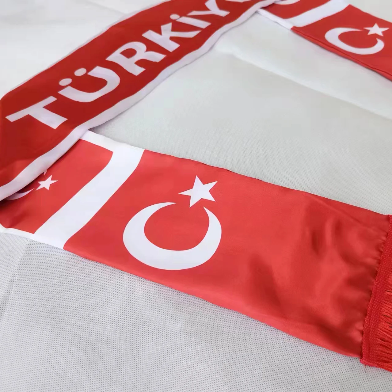 Sports scarf Turkey Turkish Fans use neck warp polyester printed satin flag scarfs