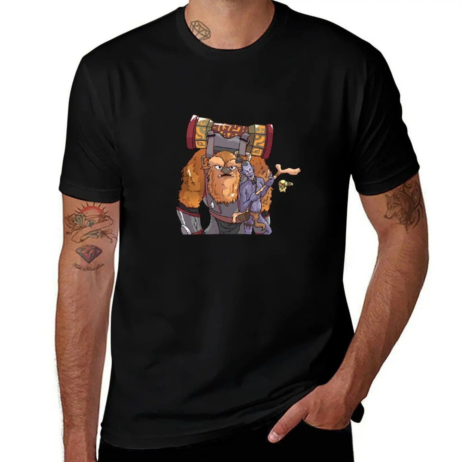 

Earthshaker and Witchdoctor Dota 2 T-Shirt Simple Line Art Print Tee