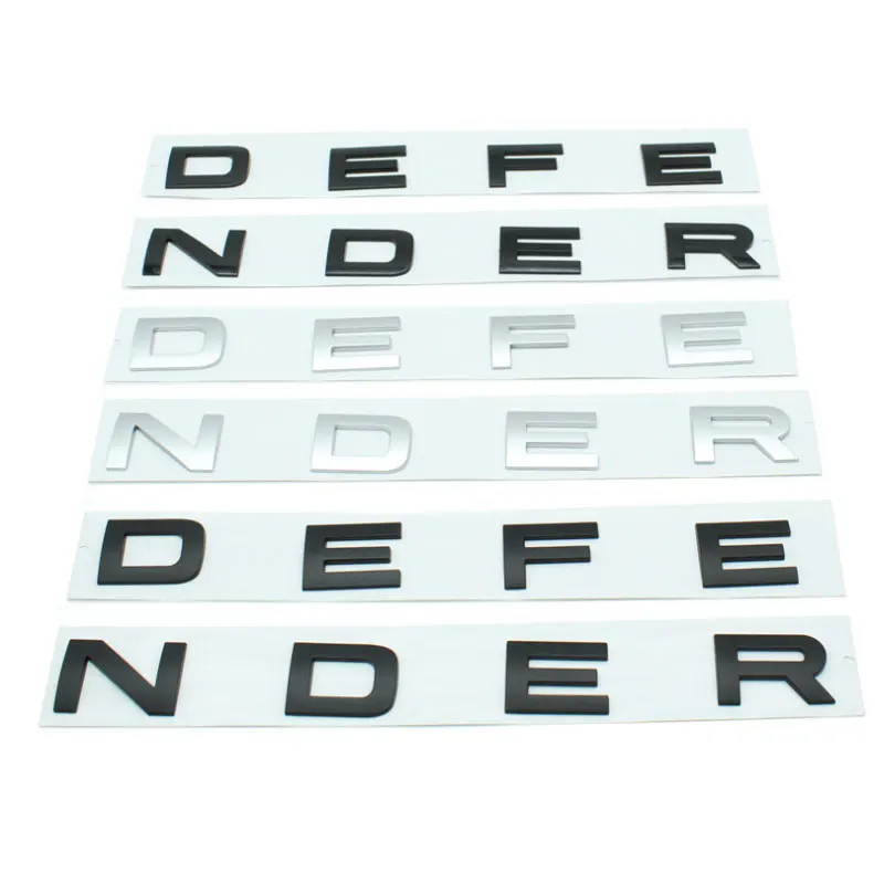 

DEFENDER letter badge car stickers for Land Rover new Defender label accessories front refitted rear trunk decoration decals