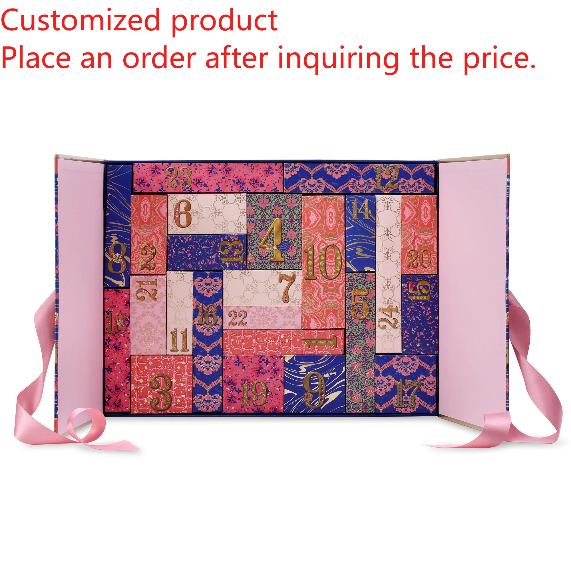 

Customized queryChina Wholesale Reasonable Price Christmas 24 Day Luxury Custom Cardboard Cosmetic Gift Advent Calendar Box Pape