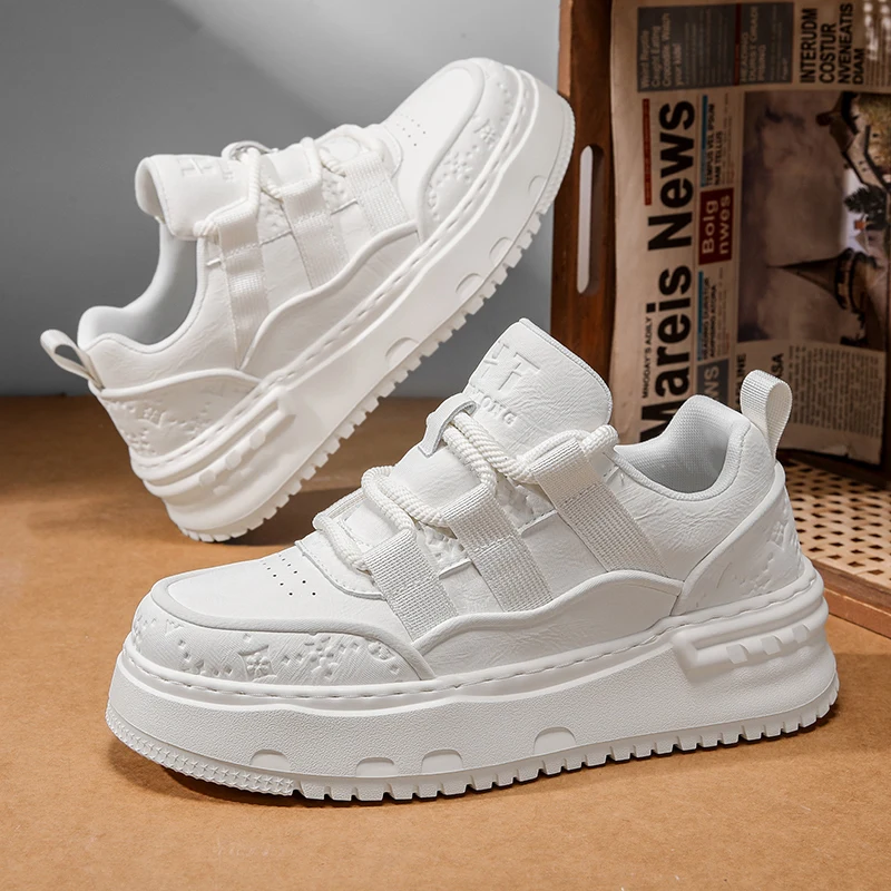 

Thick Sole Man Sneakers Fashion Comfortable Anti-skid Shoes 2025 Spring New Men's Casual Shoe Outdoor Light Breathable Footwears