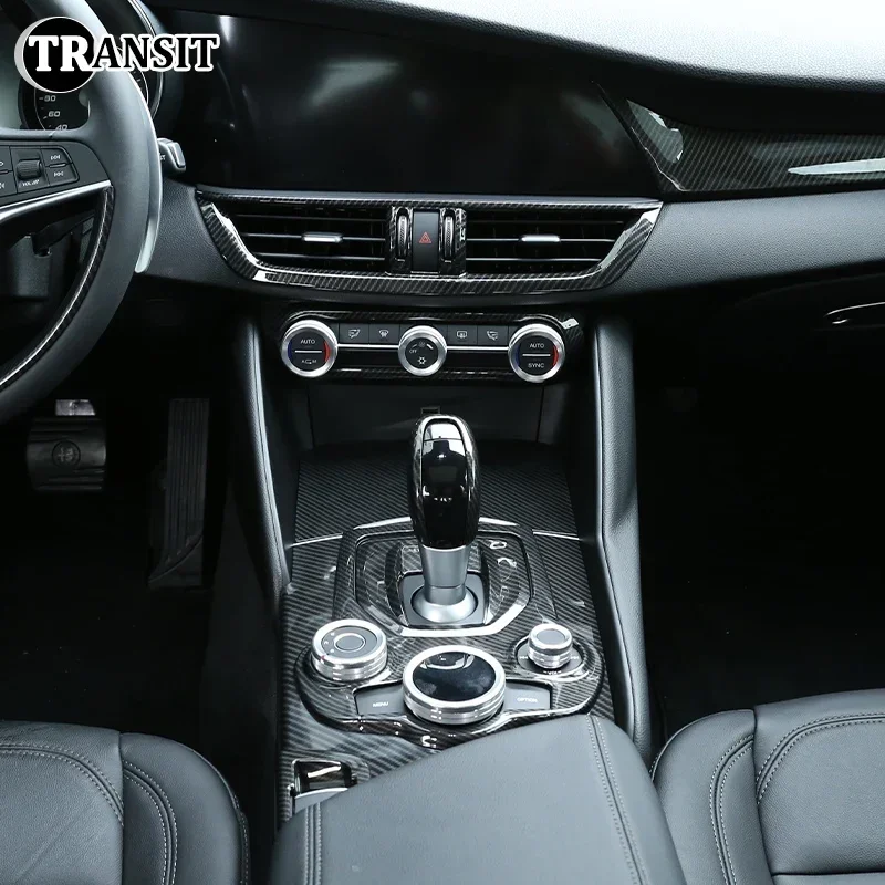 

For Alfa Romeo Giulia 2017-2020 ABS Carbon Fiber Car Interior Trim Sticker Accessories Car Modification Car Styling