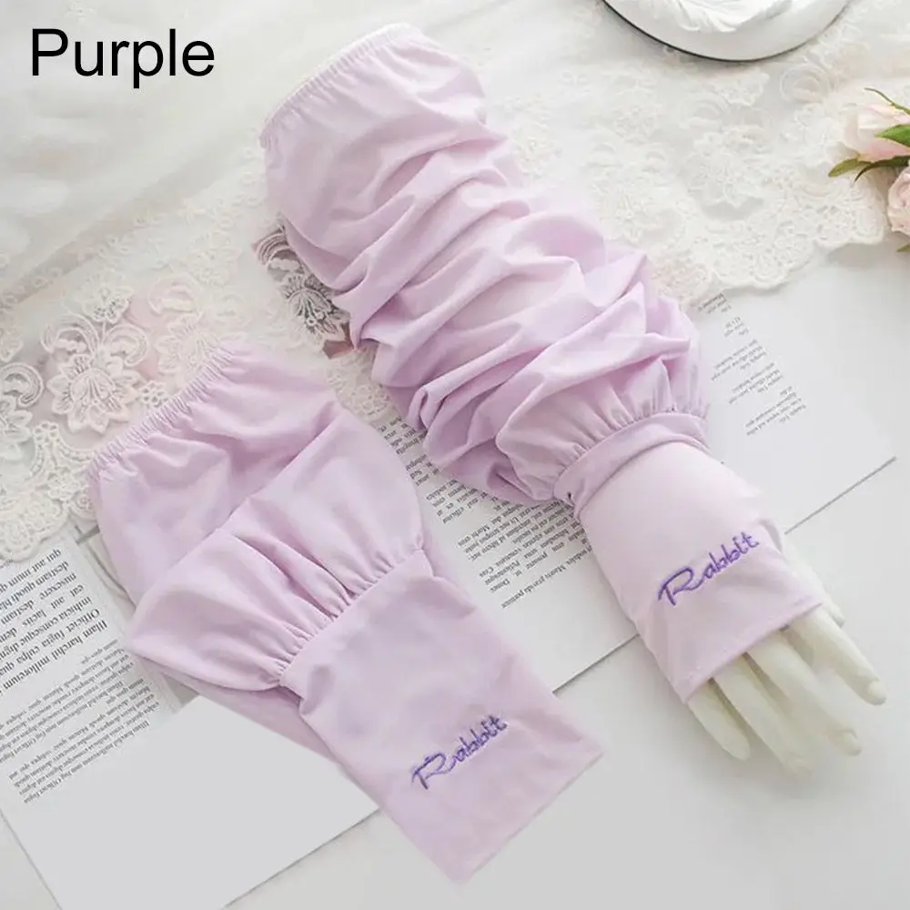 

Пара летних спортивных солнцезащитных рукавов-перчаток из ледяного шелка для вождения, длинные, свободные, с защитой от УФ-излучения