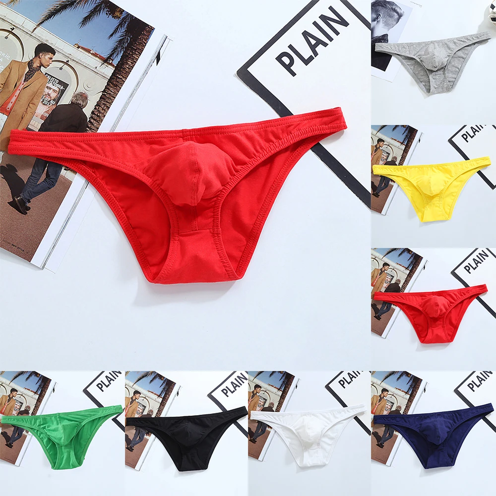 سراويل داخلية للرجال سراويل داخلية مثيرة منخفضة الارتفاع من القطن للرجال سراويل تحتية على شكل حرف G (أسود/أصفر/أبيض/أحمر)