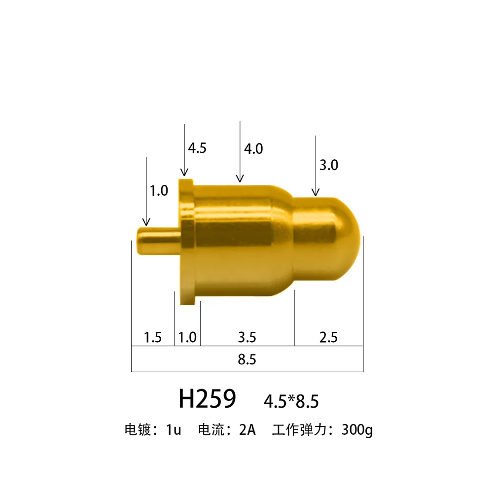 5 pièces H240-H260 l'autorisation pipeline 20A 1.5A PKnitting Pin connecteur Pogopin batterie Contact à ressort SMD illac PCB Test sonde 2.0 5.0 3.8 3.2