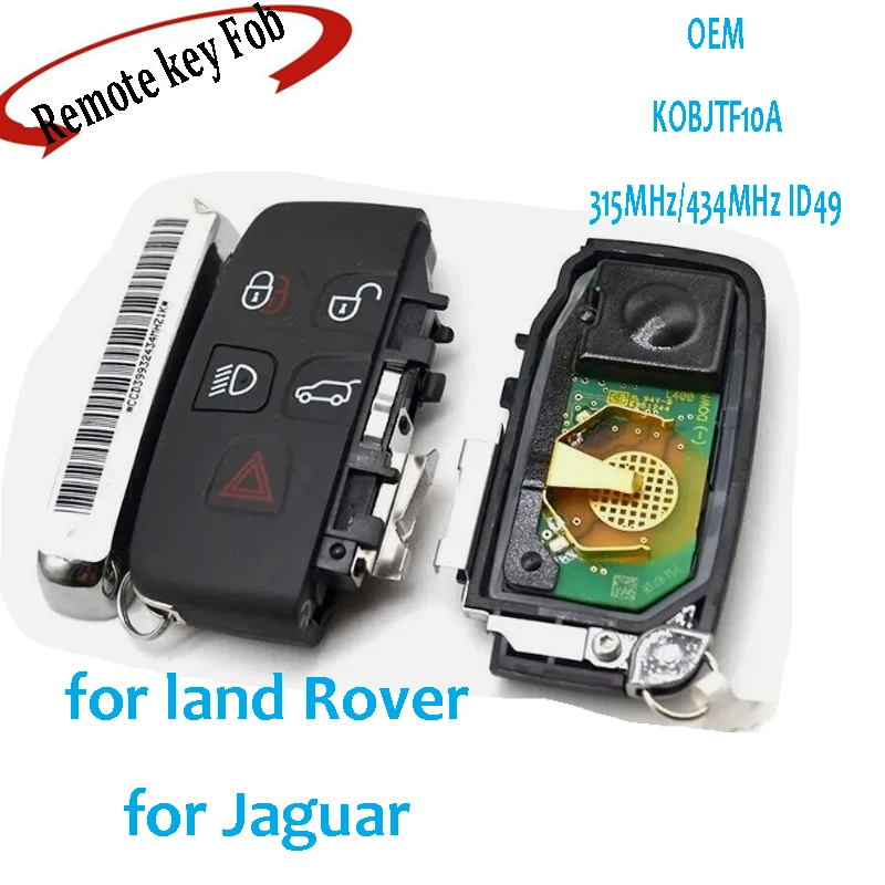 

Keyecu OEM Smart Remote Key Fob for Land Rover Discovery 4 Freelander Range Sport Jaguar XF XE XJ 315/433Mhz ID49 KOBJTF10A 5B