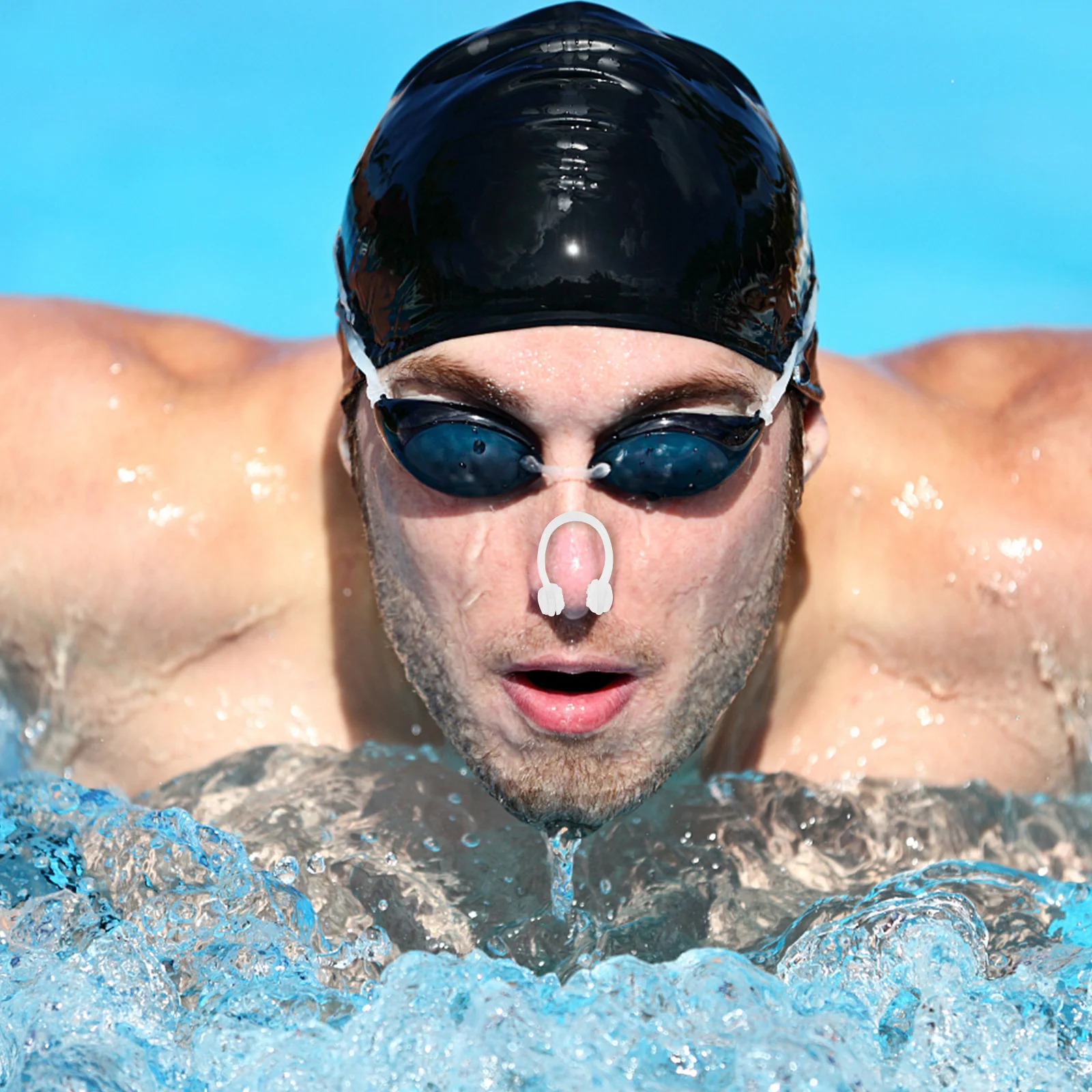 

Swimming Nose Clip Silicone Comfortable Ergonomic Non-Slip Easy Wear Lightweight Swim Nose Plug for Kids Children