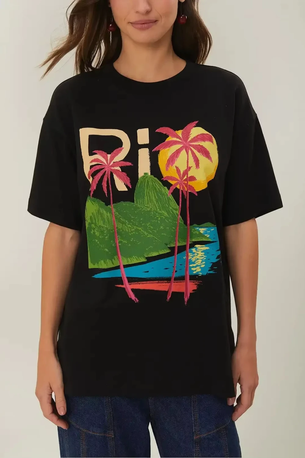 

Brazil Spring/Summer 2025 New personalized pattern logo printed short-sleeved T-shirts for men and women cotton casual T-shirts