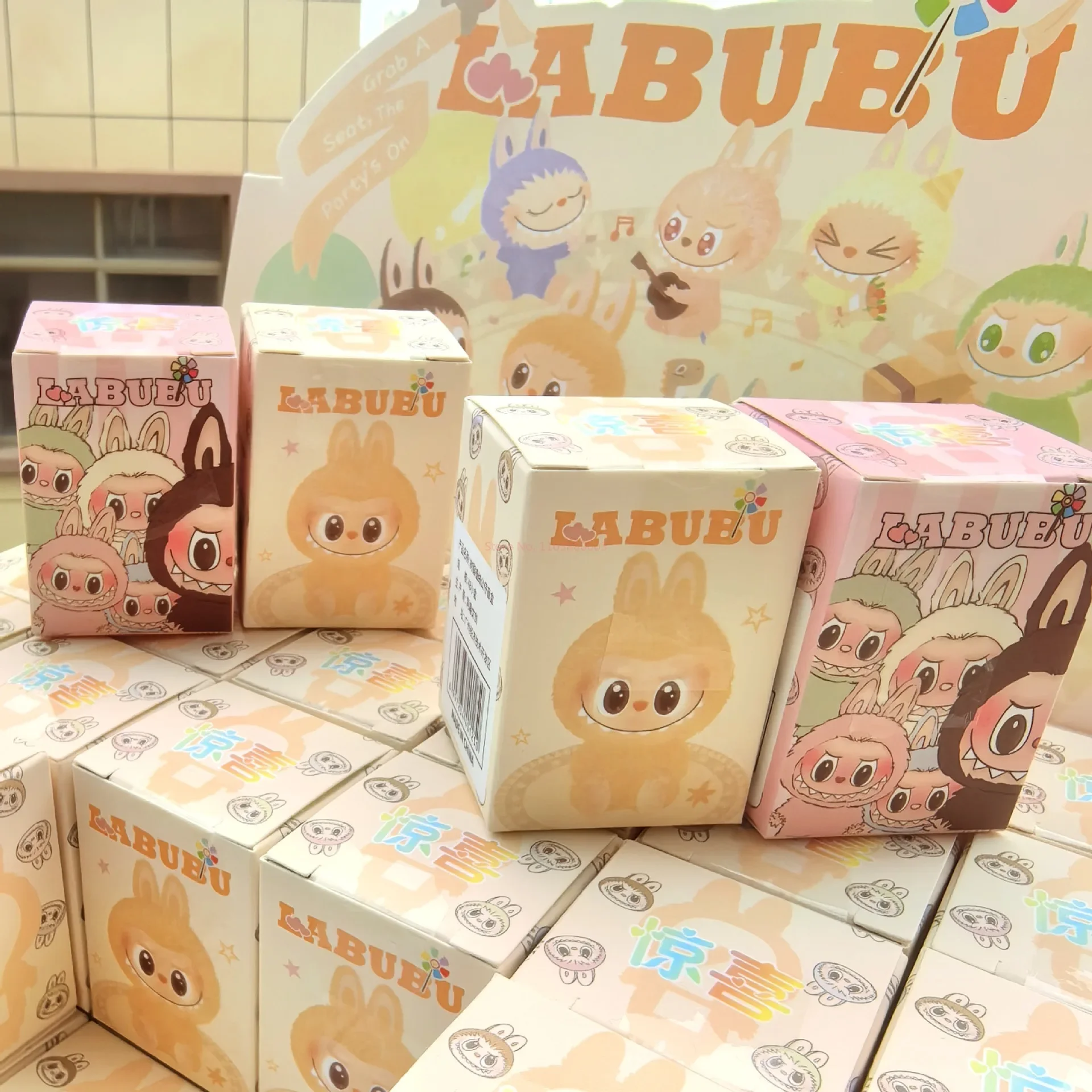 Cartoon Labubu Resin Plush Blind Box Pendant Backpack Accessories Desktop Cute Ornament Children'S Surprise Birthday Gifts