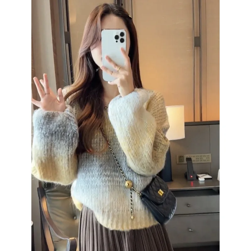 

Sweaters Jumpers Pullovers Women Ladies Jerseys Thin Contrast Fair Isle Athletic Basketball Daily Game Sport Streetwears Korean
