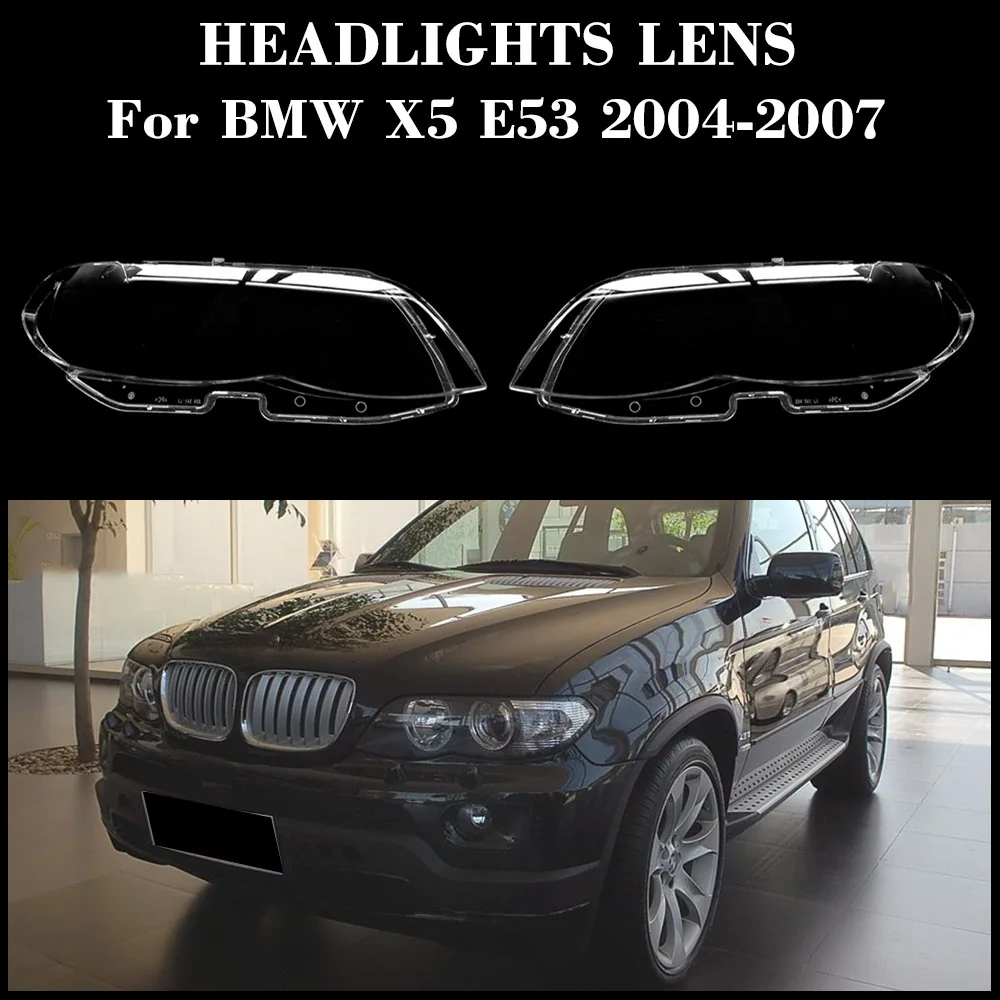 

Front Headlight Cover Transparent Lampshade Headlamp Shell Plexiglass For BMW X5 2004 2005 2006 2007