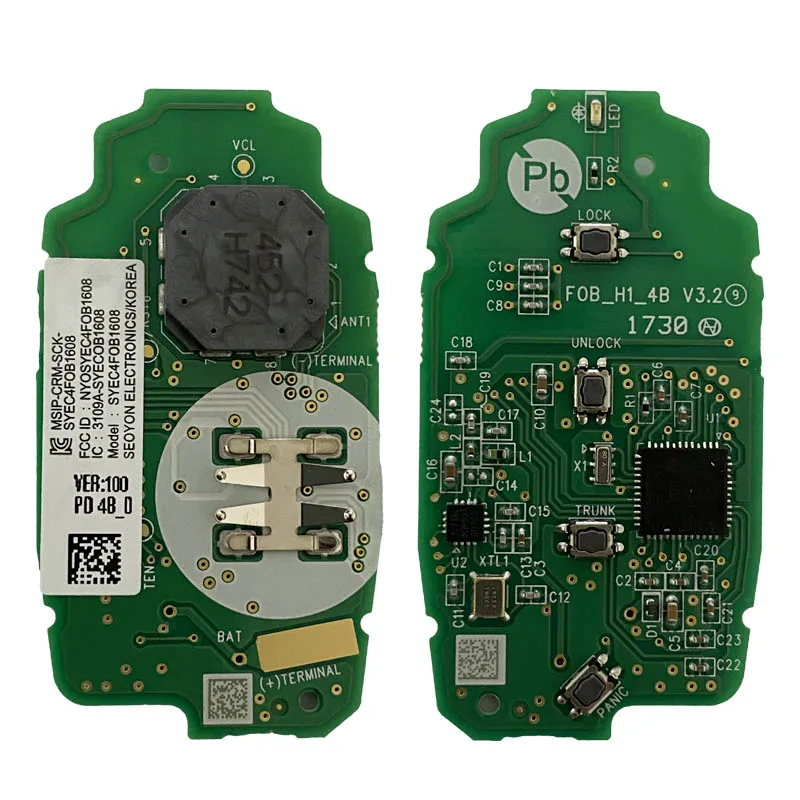 CN020221 오리지널 3버튼 스마트 리모컨 키 FCC 95440-G3000 8A 칩 433MHZ 키리스 고 현대 엘란트라 GT 2018-2019용