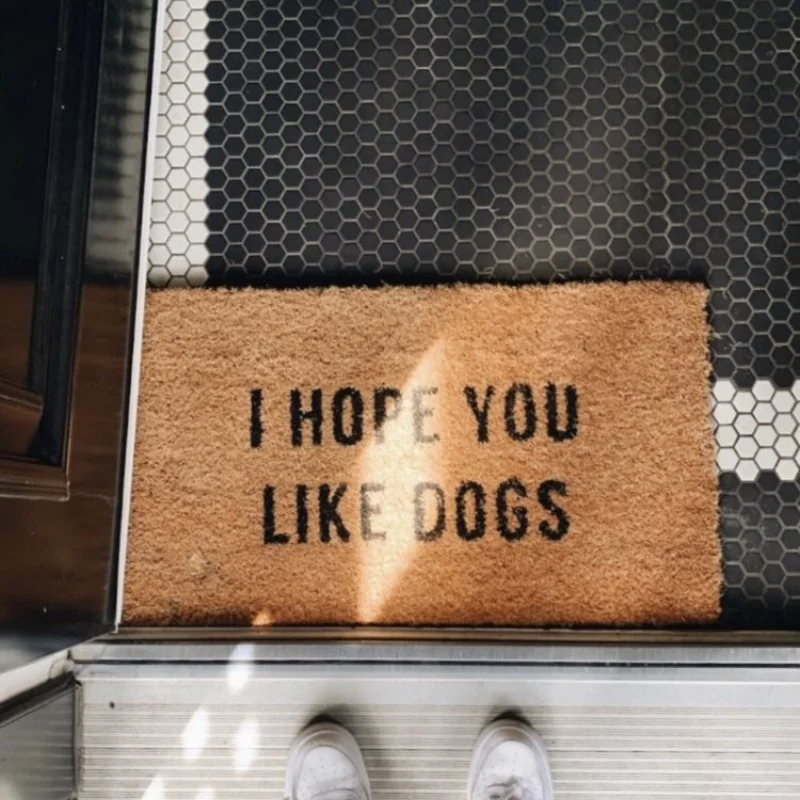 Newest Floor Mat I Hope You Like Dogs Text Coir Doormat Pet Friendly Front Entry Floor Mat