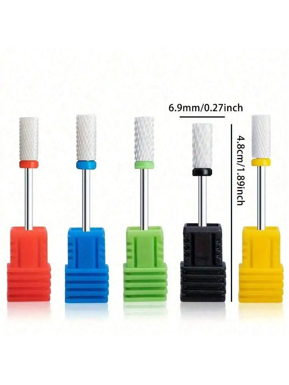 1 أو 5 قطعة كربيد السيراميك التنغستن مسمار مثقاب الخشب لآلات الحفر الأظافر للحفر الكهربائي مانيكير ملحق قاطعة المطحنة #4