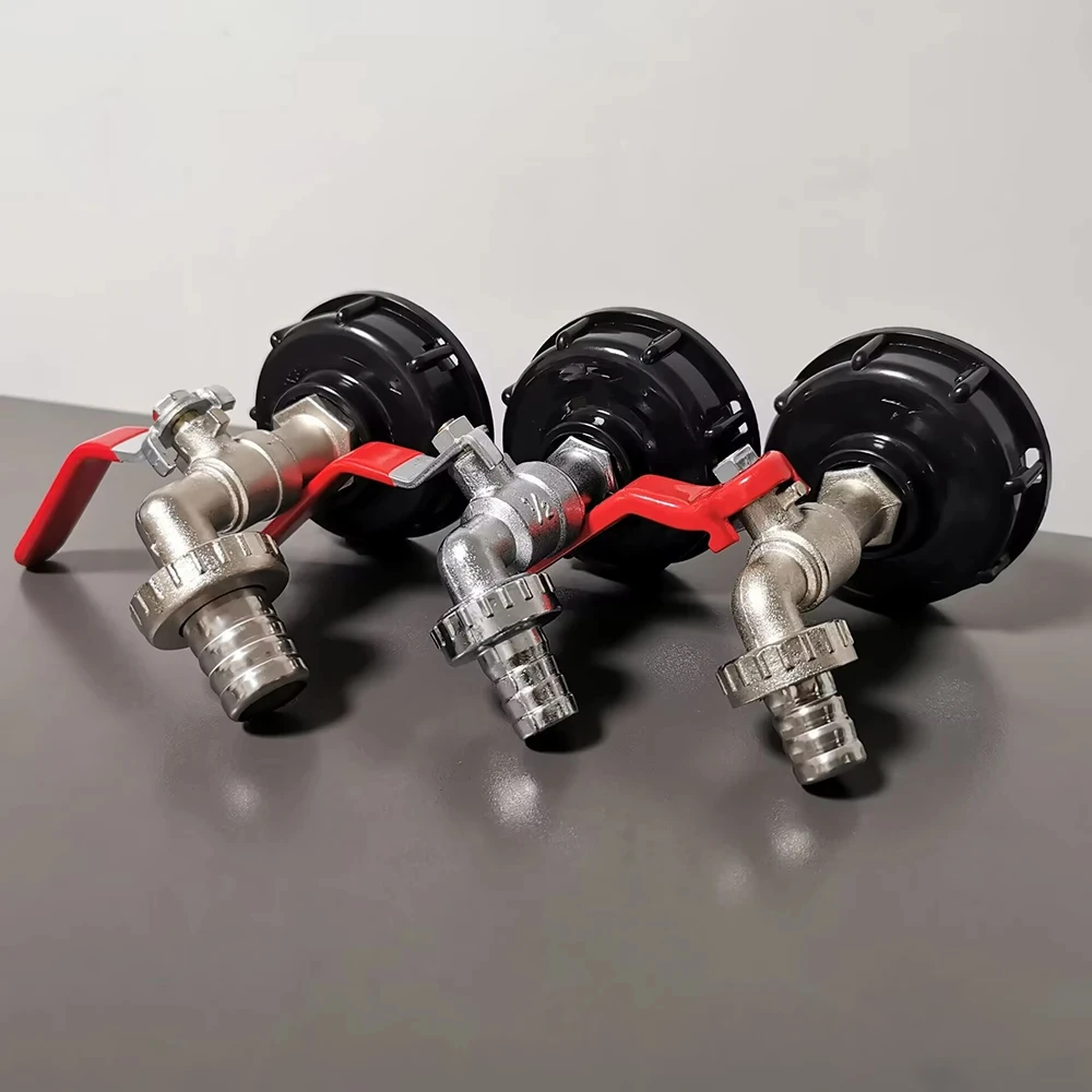 IBC car wash water gun water tank faucet connector 1/2 inch 3/4 inch water pipe connector adapter S60x6 coarse thread 1000L gard