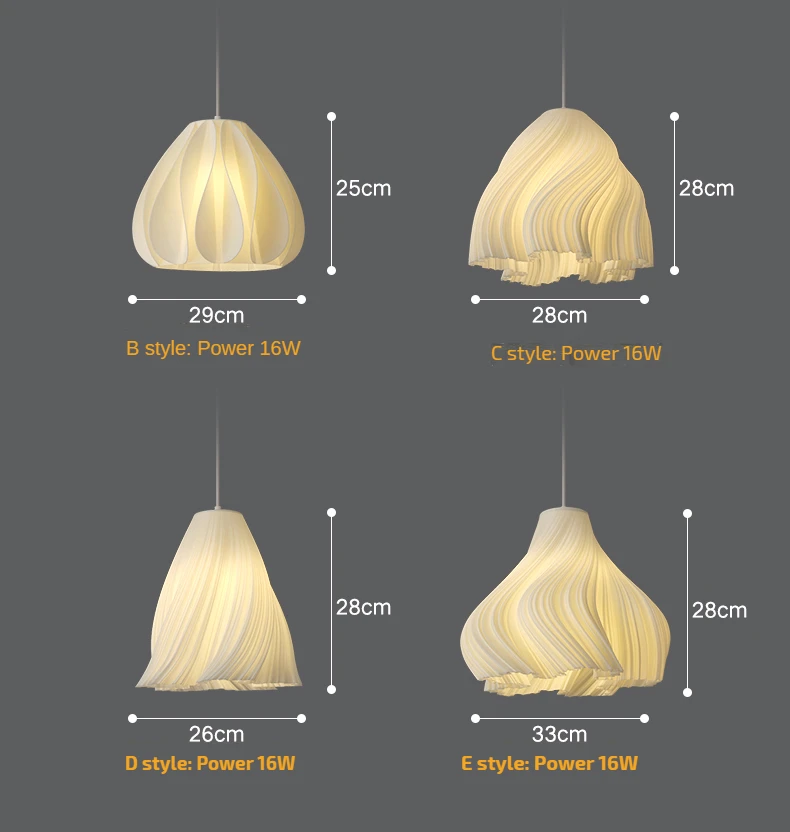 Modern Creative 3D Printing Ceiling Chandelier for living room Bedroom Bedside Restaurant Pendant Lights Dining Table Decor Lamp