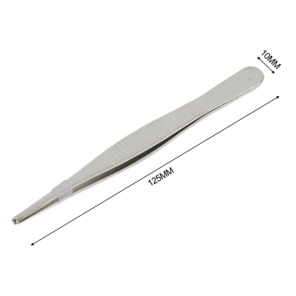 Special Toothed Tweezers Precise Grip Hot Sales Manipulate Needles Silver Stainless Steel Suturing 125mm / 5Inch