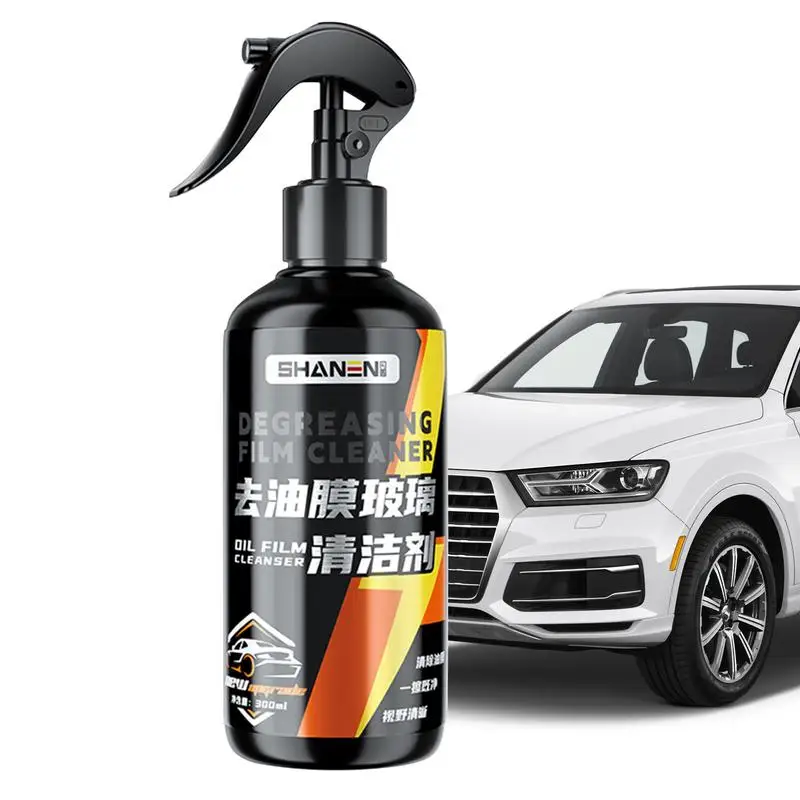 

Car Glass Oil Film Cleaner 300ML Car Oil Film Water Spot Remover Simple And Convenient Cleaner Without Damaging Glass For Auto
