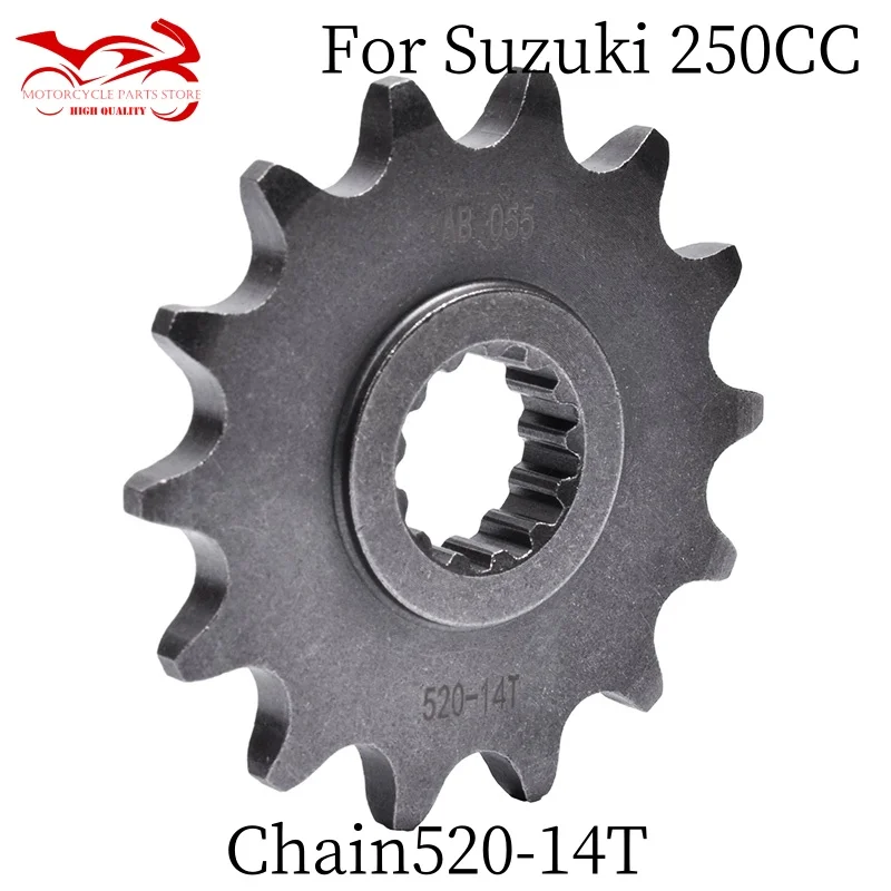 520 14 Teeth Sprocket For Suzuki 250cc DL250 L7-L9 2017-2020 GSR250 S F GSX250 GW250 2012-2017 Sprocket Chain520 14T