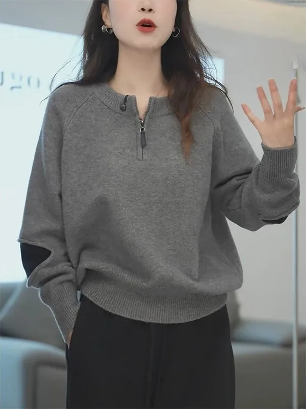 Damska odzież dzianinowa plus size, luksusowa, jesienno-zimowa, nowa odzież wierzchnia, wygodna, miękka, długa, okrągły dekolt, ciepły sweter.