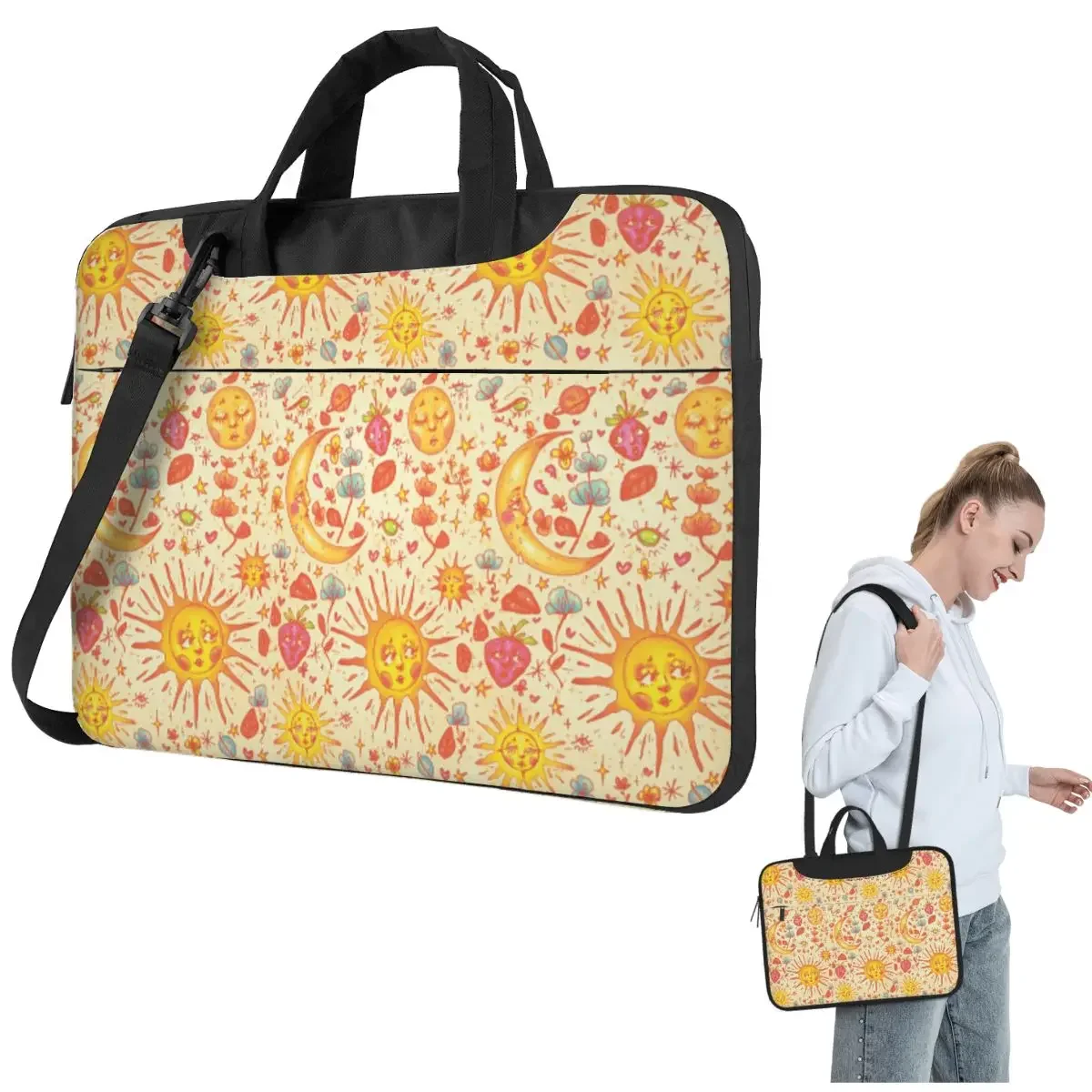 Celestial Spring Crossbody Laptop Bag Case Computer Bag Resistant Protective Notebook Pouch for Lenovo